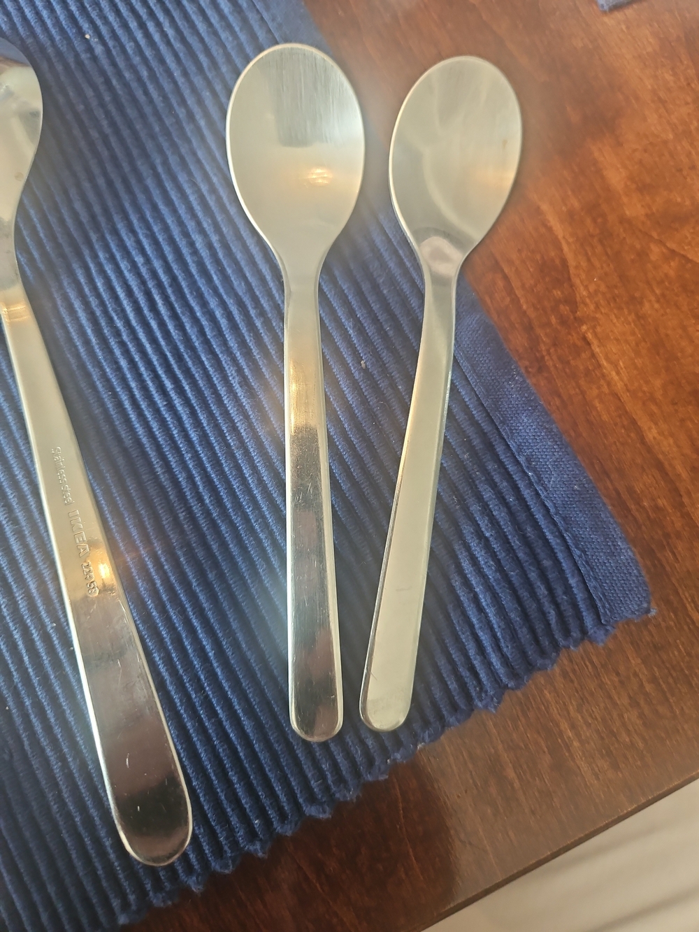 IKEA Stainless Steel Dessert Spoons — Silver